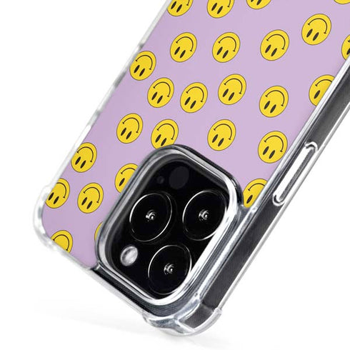 Purple Happy Face Pattern iPhone 16 Pro MagSafe Case